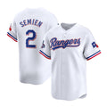 Texas Rangers #2 Marcus Semien White MWATKINS 2023 World Series Champions Stitched Jersey
