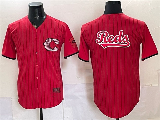 Cincinnati Reds Team Big Logo Red MWATKINS 2026 City Connect Stadium Stitched Jersey