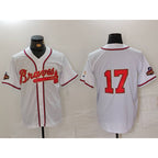 Atlanta Braves #17 Andy Messersmith White Gold MWATKINS World Series Champions Cool Base Stitched Jersey