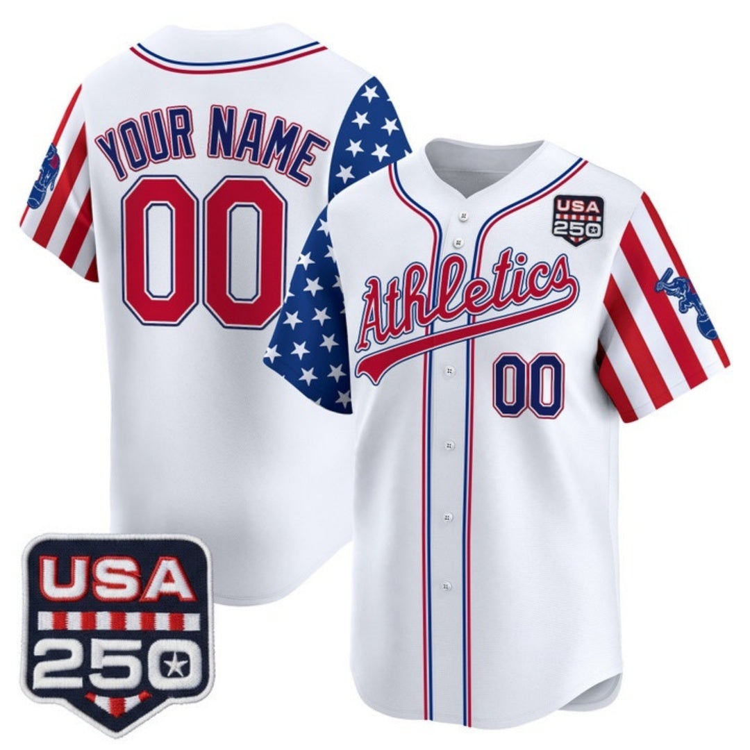 Custom Oakland Athletics America 250 Edition Vapor Premier Limited White MWATKINS Stitched Jerseys