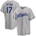 Los Angeles Dodgers #17 Shohei Ohtani Gray MWATKINS Cool Base Stitched Jersey
