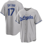Los Angeles Dodgers #17 Shohei Ohtani Gray MWATKINS Cool Base Stitched Jersey