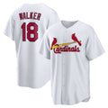 St. Louis Cardinals #18 Jordan Walker White MWATKINS Home Official Replica Player Jersey