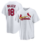 St. Louis Cardinals #18 Jordan Walker White MWATKINS Home Official Replica Player Jersey