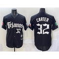 Texas Rangers #32 Evan Carter Black MWATKINS Mexico 2025 Vapor Premier Limited Stitched Jersey