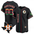 Custom Houston Astros Mexico Vapor Premier Limited Jersey V4 ¨C Black MWATKINS