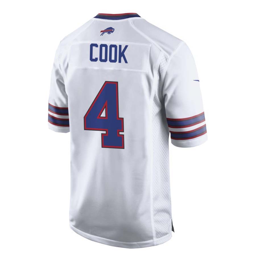 B.Bills #4 James Cook White MWATKINS Team Game Jersey