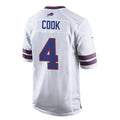 B.Bills #4 James Cook White MWATKINS Team Game Jersey