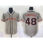 San Francisco Giants #48 Pablo Sandoval Gray MWATKINS Cool Base Stitched Jersey
