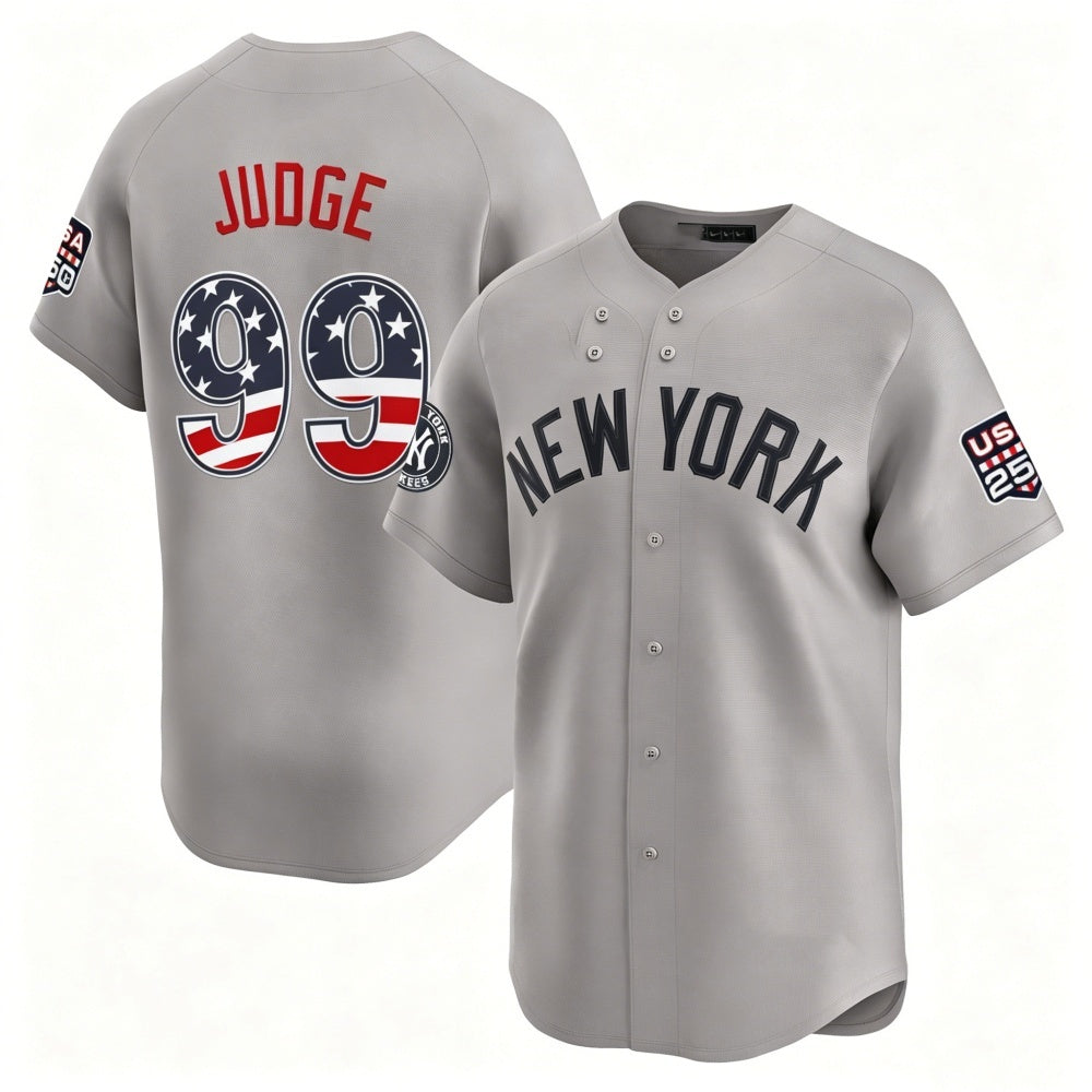 New York Yankees #99 Aaron Judge Gray MWATKINS USA 250 Fourth of July Limited Stitched Jersey
