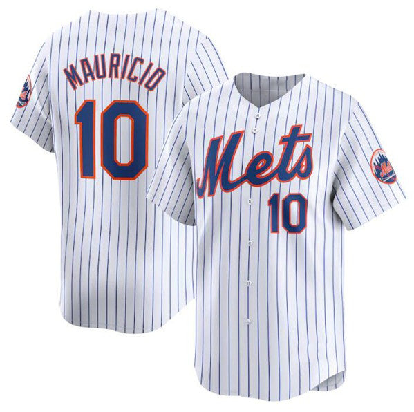 New York Mets #10 Ronny Mauricio White MWATKINS 2024 Home Limited Stitched Jersey