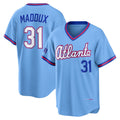 Atlanta Braves #31 Greg Maddux Powder Blue MWATKINS 2026 City Connect Stadium Jersey