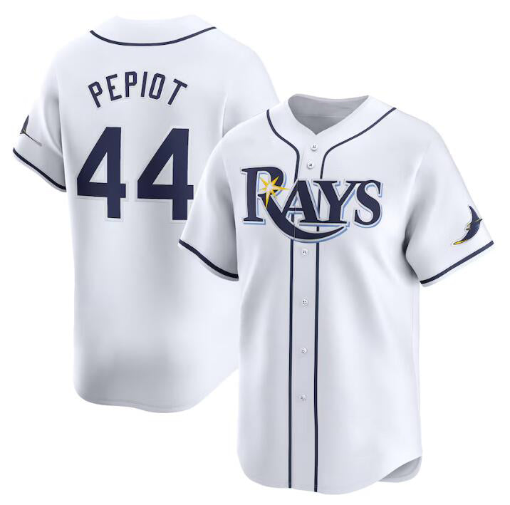 Tampa Bay Rays #44 Ryan Pepiot White MWATKINS Home Limited Stitched Jersey