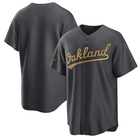 Oakland Athletics Blank Charcoal MWATKINS 2022 All-Star Cool Base Stitched Jersey