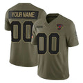 Custom A.Cardinals Active Player Olive MWATKINS 2025 F.U.S.E. Salute to Service Limited Stitched Jersey