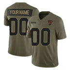 Custom A.Cardinals Active Player Olive MWATKINS 2025 F.U.S.E. Salute to Service Limited Stitched Jersey