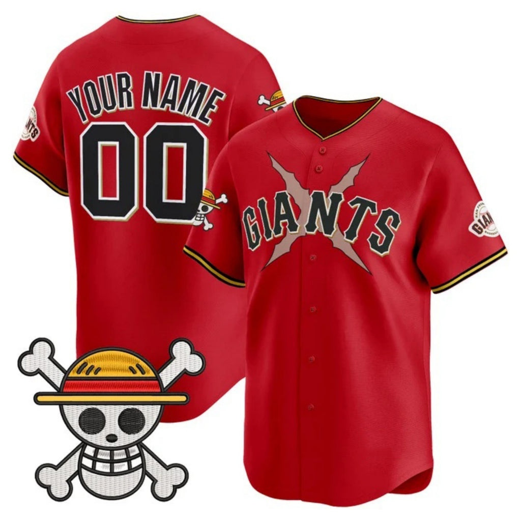 Custom San Francisco Giants x One Piece Red MWATKINS Vapor Premier Limited Jersey - Stitched