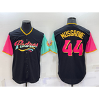 San Diego Padres #44 Joe Musgrove Black MWATKINS 2022 City Connect Cool Base Stitched Jersey