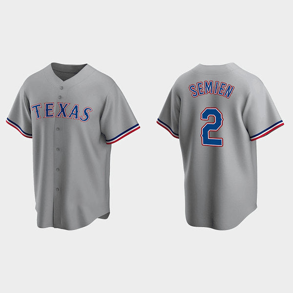 Texas Rangers #2 Marcus Semien Gray MWATKINS Cool Base Stitched Jersey