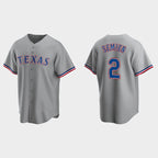 Texas Rangers #2 Marcus Semien Gray MWATKINS Cool Base Stitched Jersey