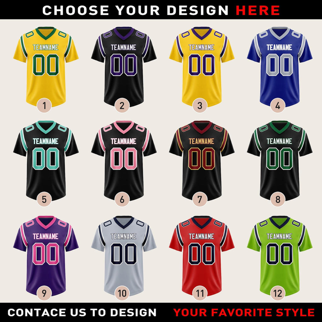KXK Custom Stitched Football Jersey: Personalized Team Name & Number