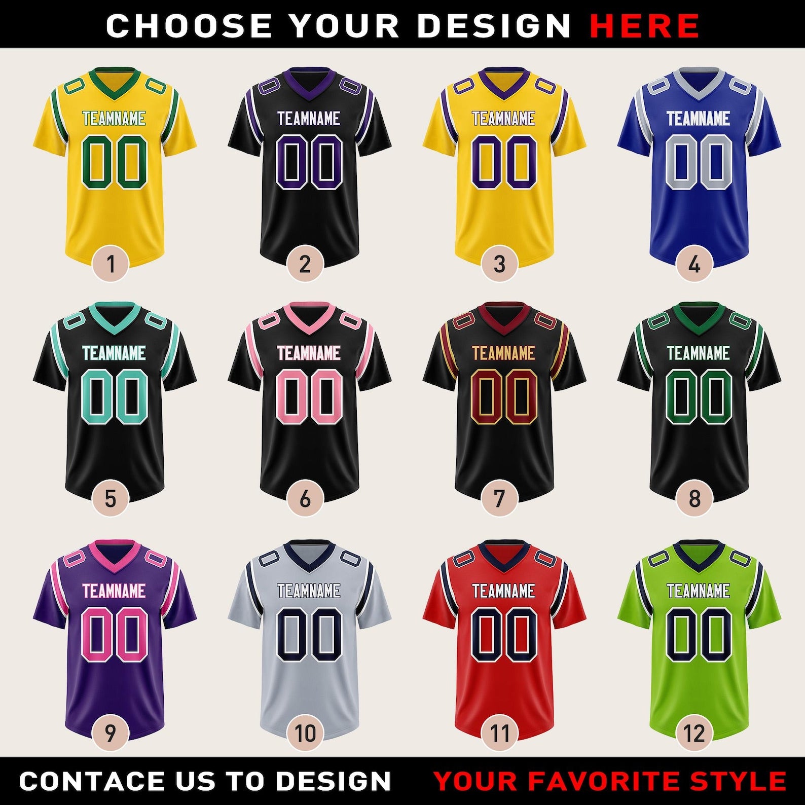 KXK Custom Stitched Football Jersey: Personalized Team Name & Number